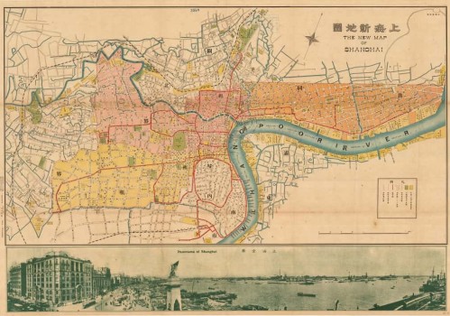 1929年上海新地图-外滩全景图