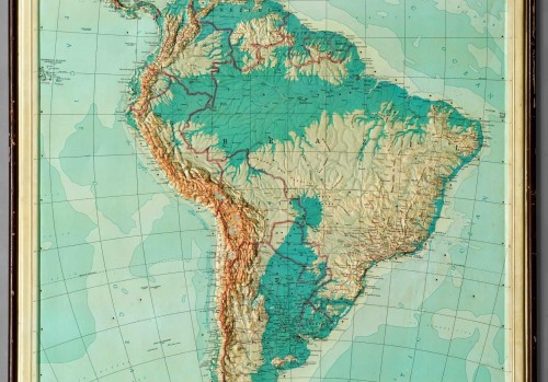 老版南美洲3D地形图