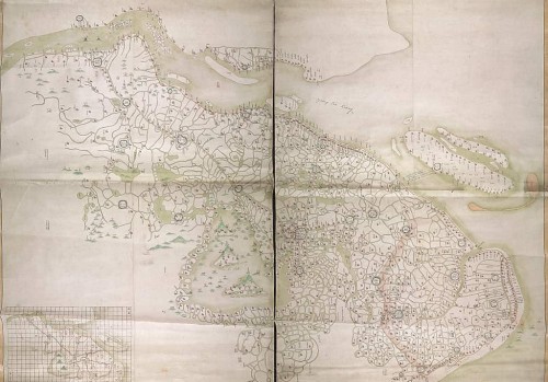 1843年长江口水陆营汛地图