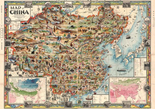 1931年中华民国人物象形地图(4亿像素)