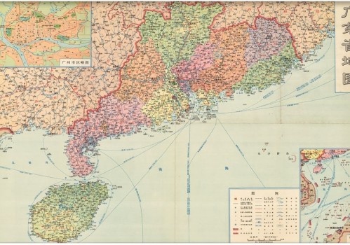 1981年广东省地图(附广州市区略图)