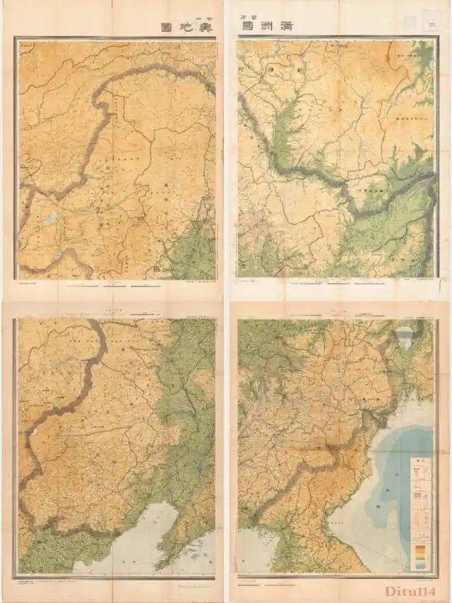 1939年超清满洲国舆地图
