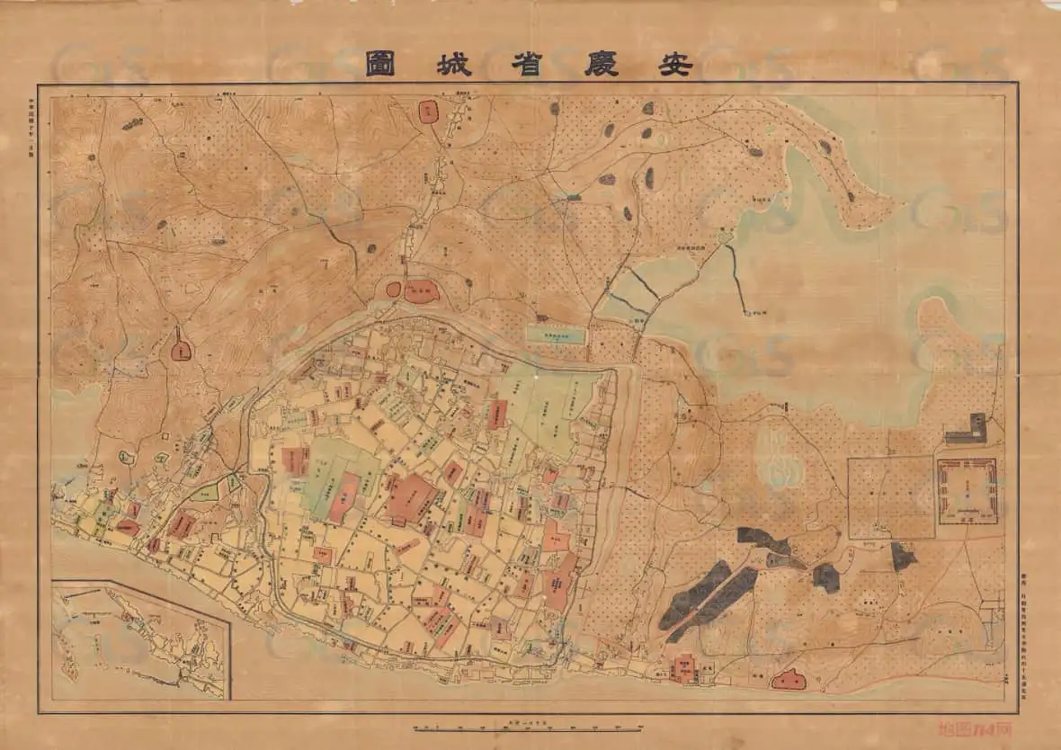 1921年安庆省城图