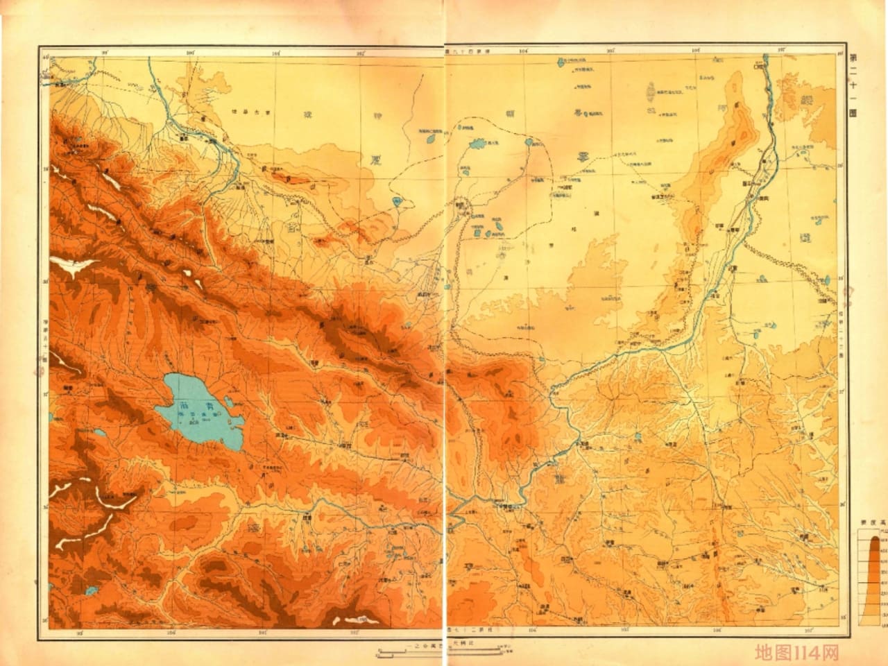 1934年民国新地图(申报六十周年纪念)-地图114网